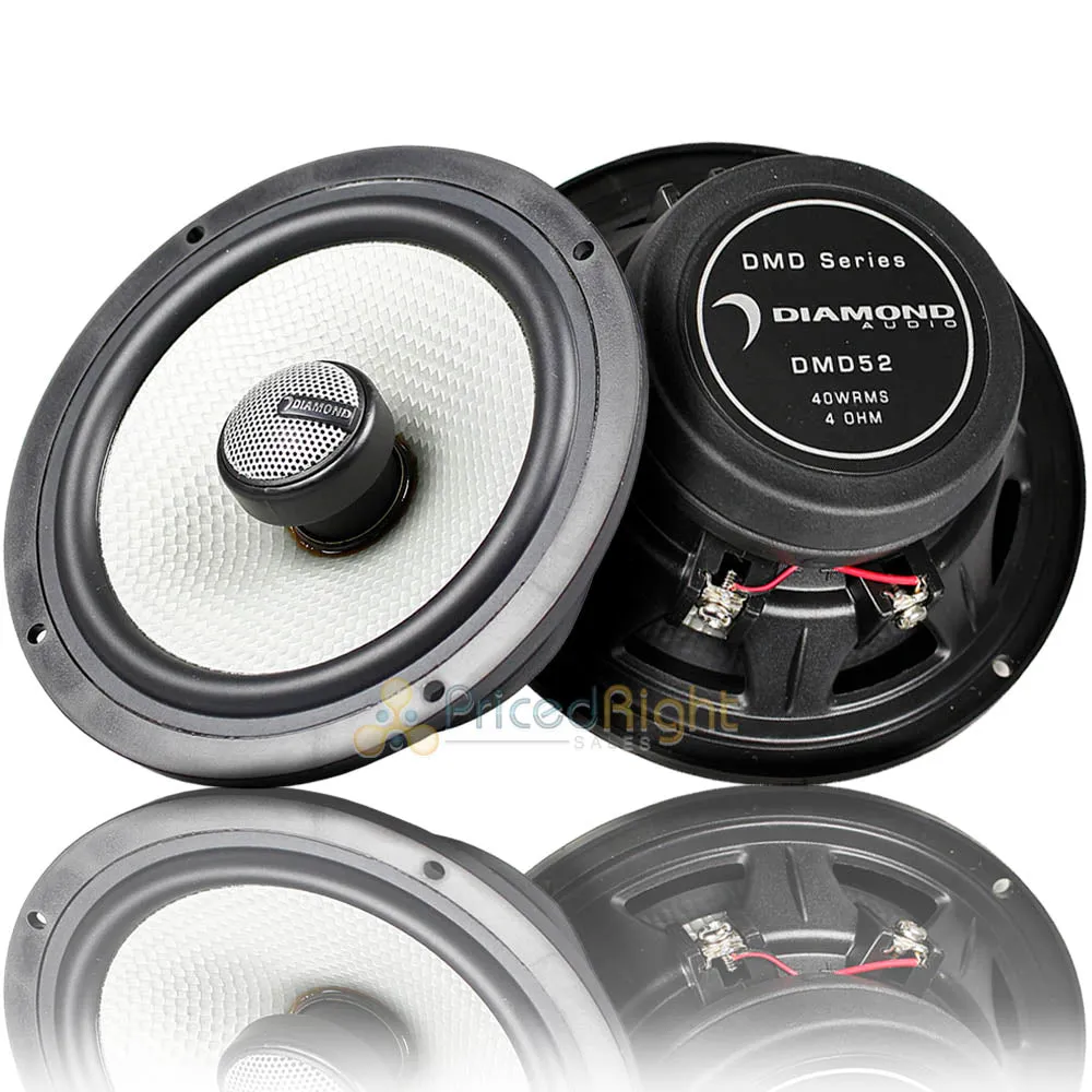 Diamond Audio 5.25" Coaxial Speaker System 80 Watts Max 4 Ohm DMD Series DMD52