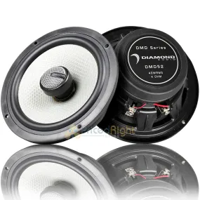 Diamond Audio 5.25" Coaxial Speaker System 80 Watts Max 4 Ohm DMD Series DMD52