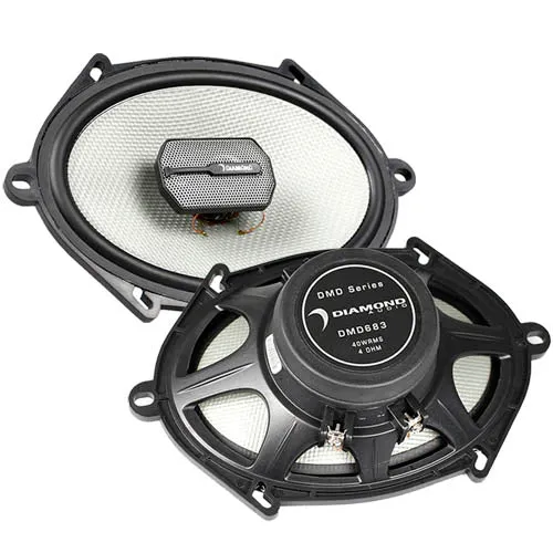 Diamond Audio 6x8" 3 Way Coaxial Speakers 80 Watts Max 4 Ohm DMD Series DMD683