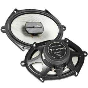 Diamond Audio 6x8" 3 Way Coaxial Speakers 80 Watts Max 4 Ohm DMD Series DMD683