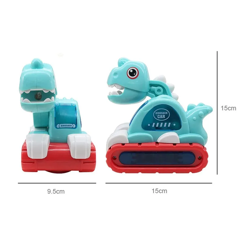 Dinosaur Excavator Battery Toy with Music & Lights, 3 Years - Green