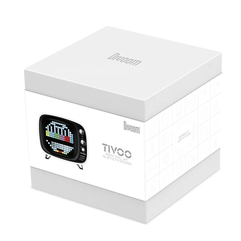 Divoom Tivoo Pixel Art LED Display Bluetooth Speaker White