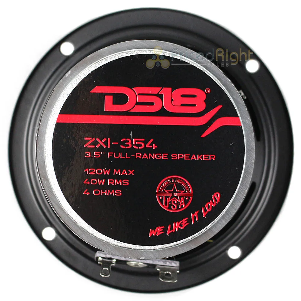 DS18 Elite 3.5" Full Range Coaxial Speakers 120 Watts Max 4 Ohm ZXI-354 Pair
