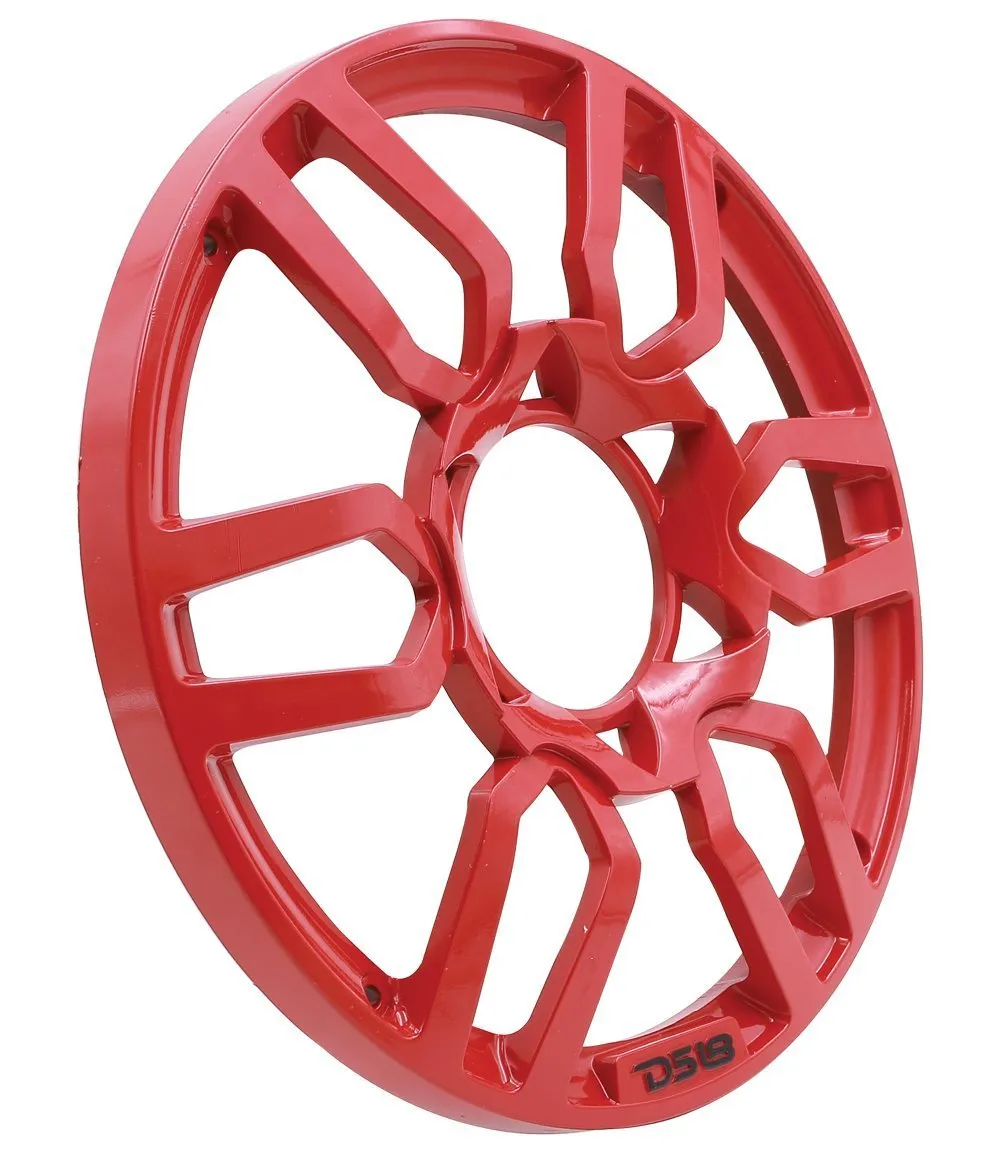 DS18 PRO Universal 8 Inch Plastic Speaker Grill Cover Red Set of 2