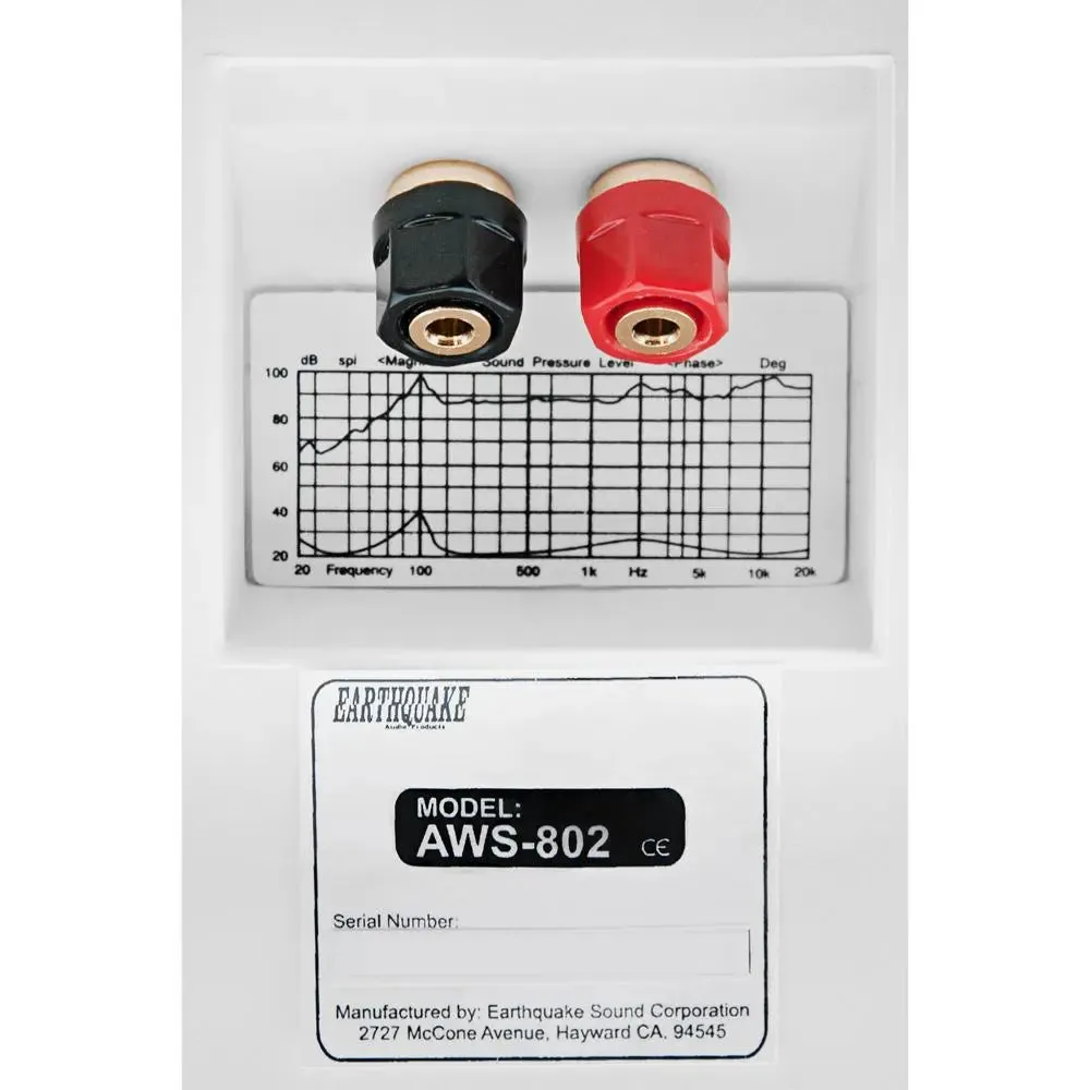 Earthquake Sound AWS-802W White 200 Watts 8 Ohm Indoor/Outdoor Speaker