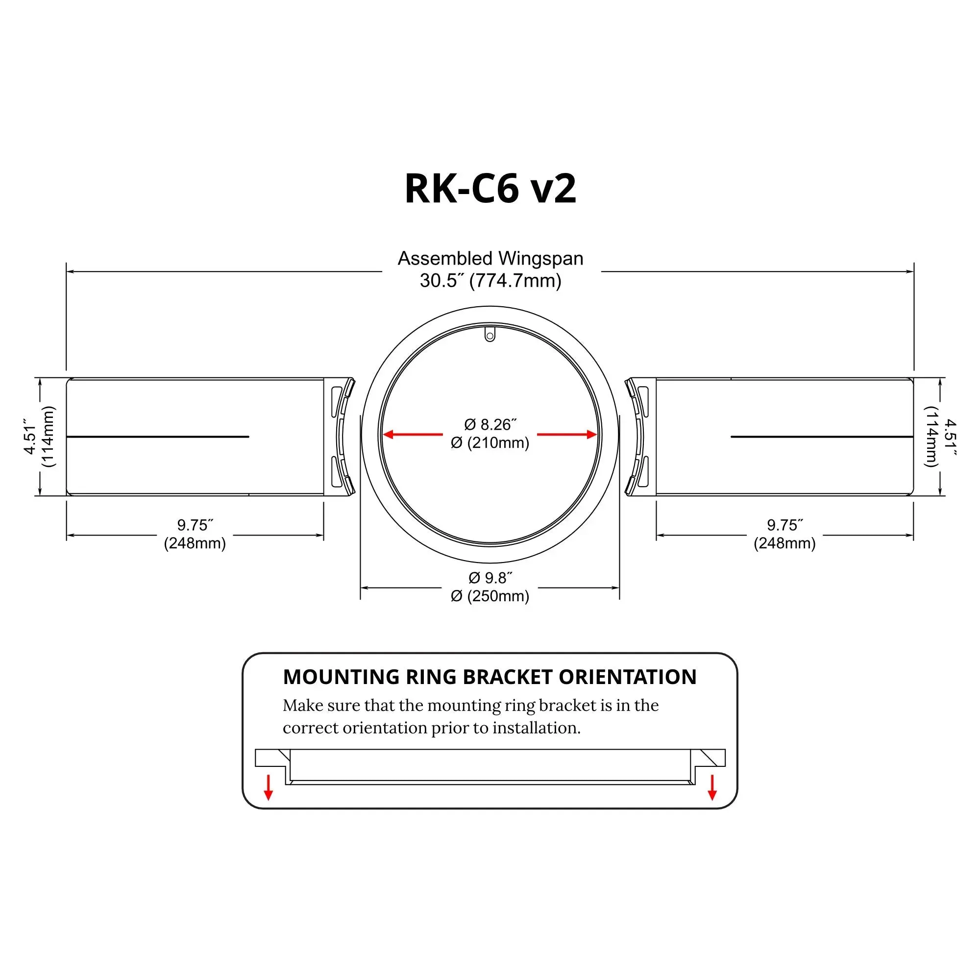 Earthquake Sound RK-C6V2 6.5" In-Ceiling Rough-In Speaker Kit (pair)