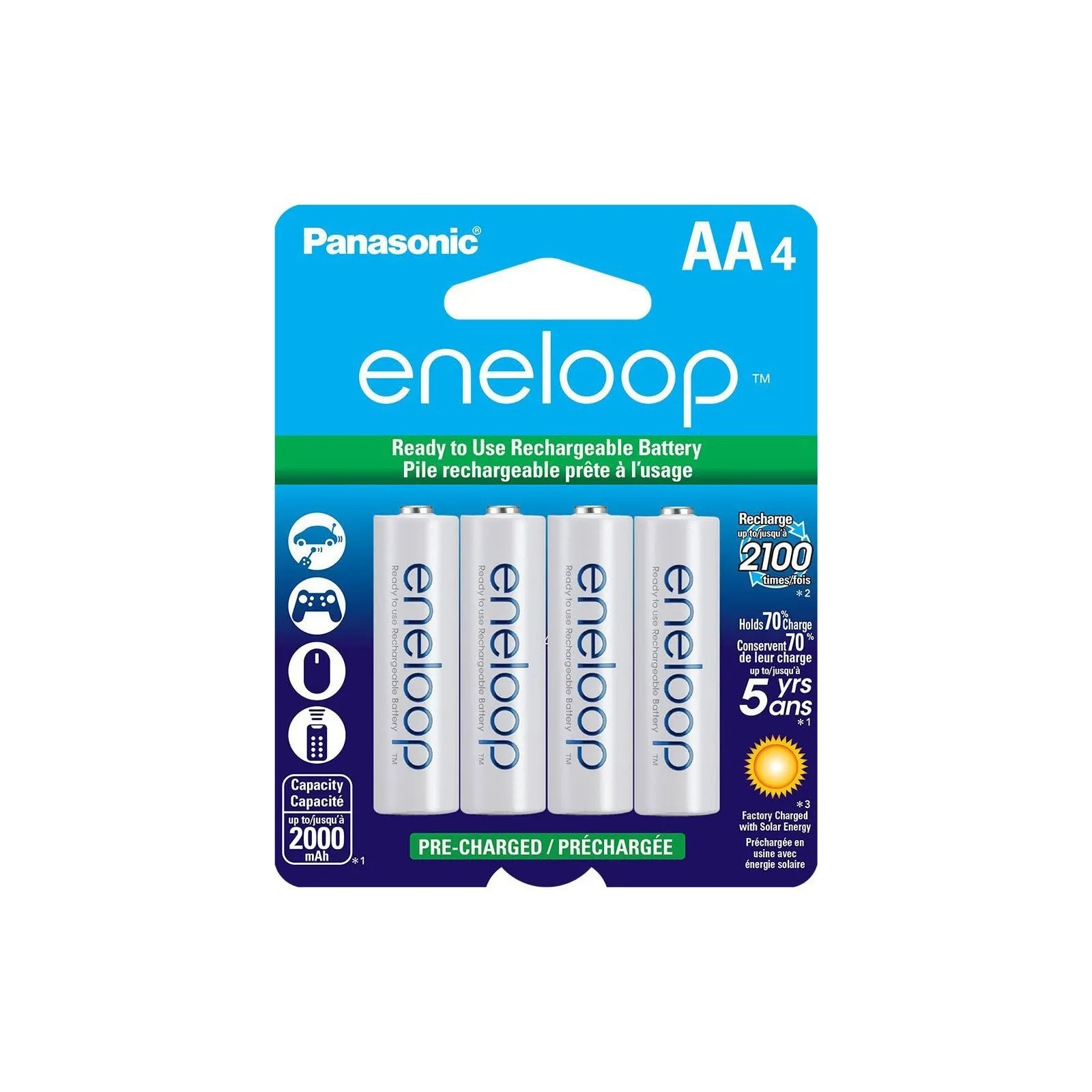 Eneloop AA Rechargeable Batteries- 4 Pack