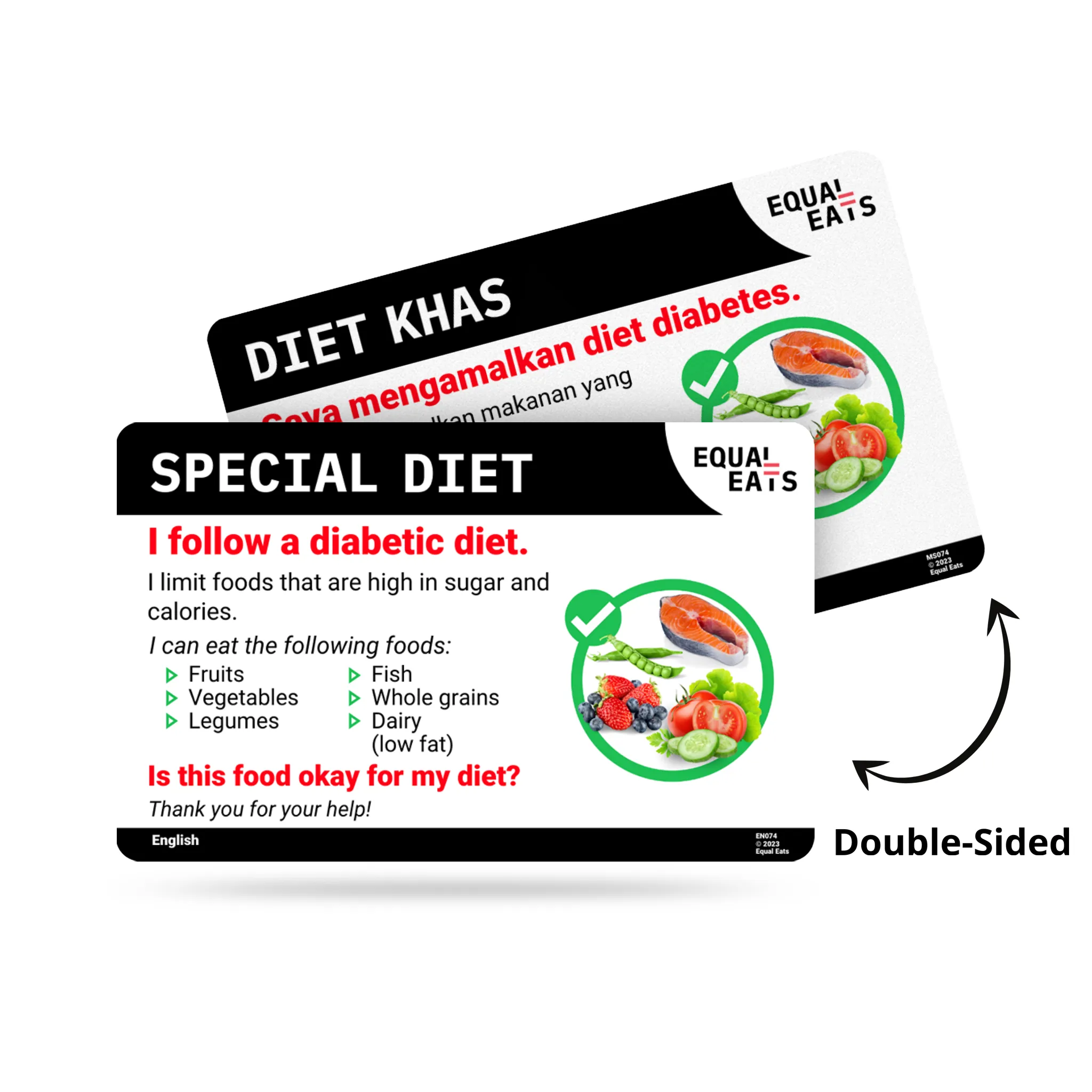 English Diabetic Diet Card