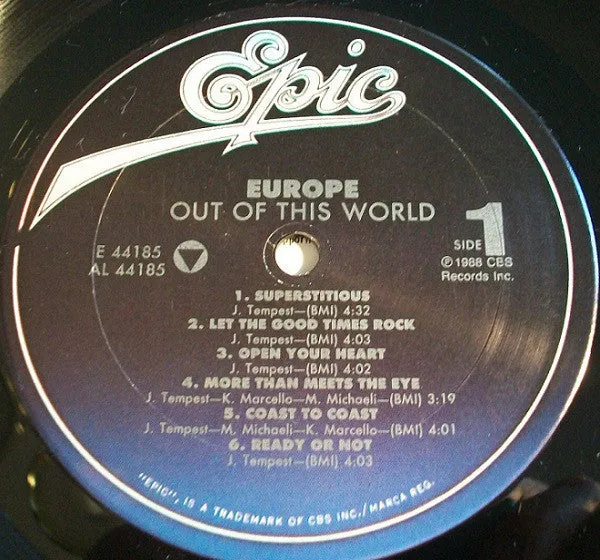 Europe (2) - Out Of This World (LP, Album) (VG )