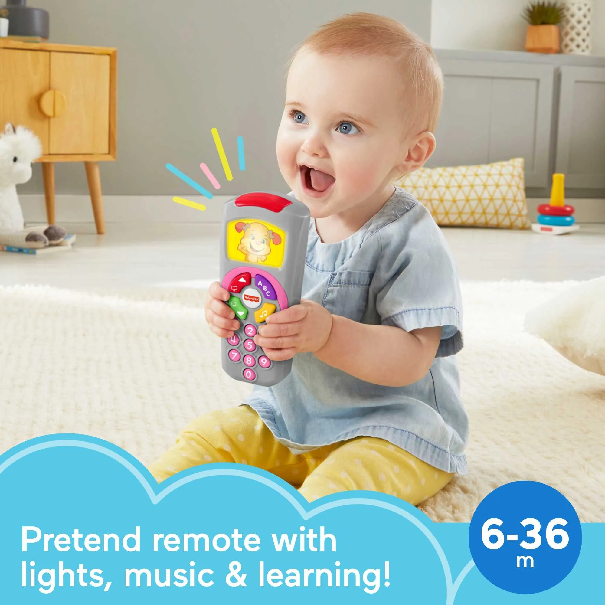 Fisher-Price Laugh & Learn Puppy's Remote Pink