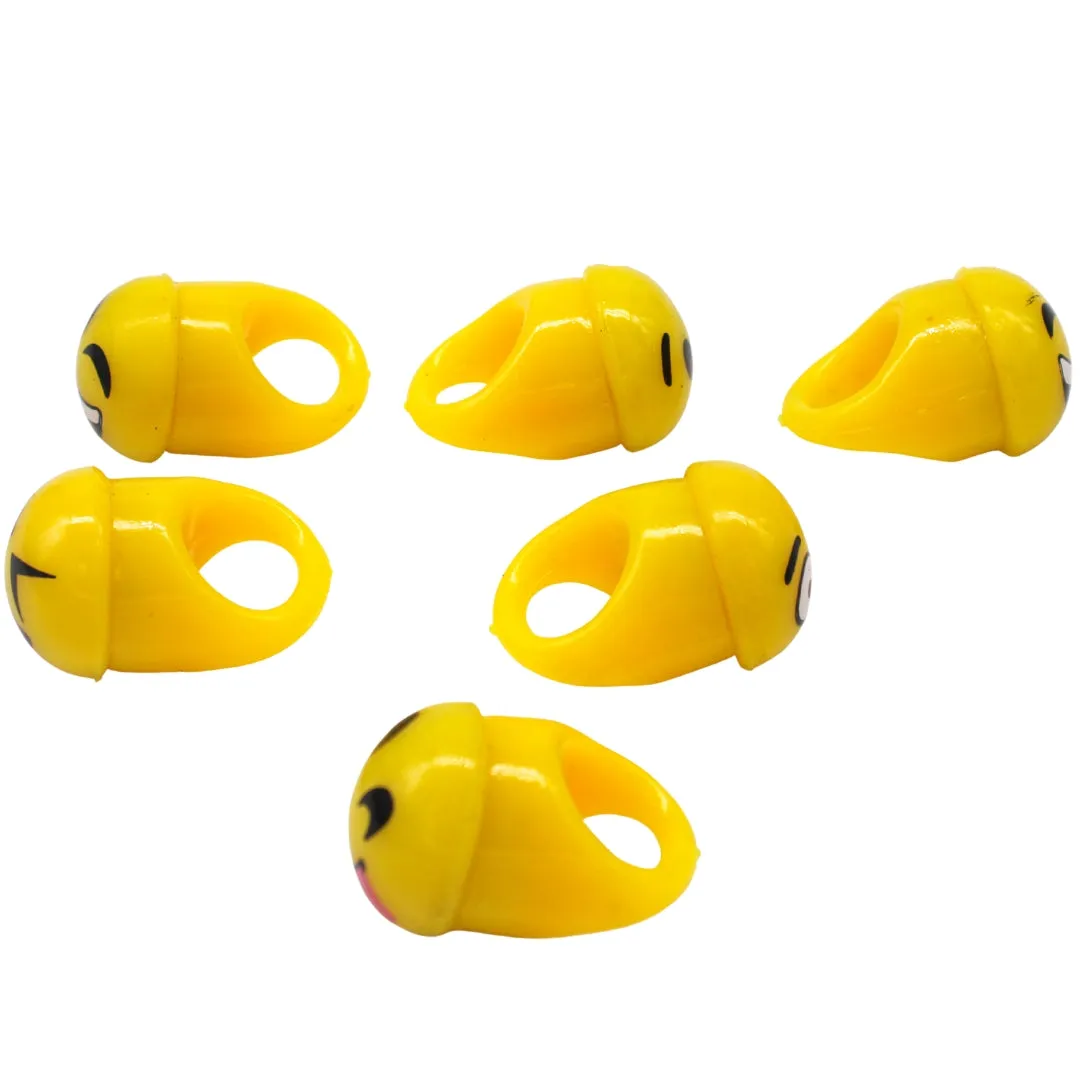 Flashing Emoji Rubber Ring 1" (Pack of 6)
