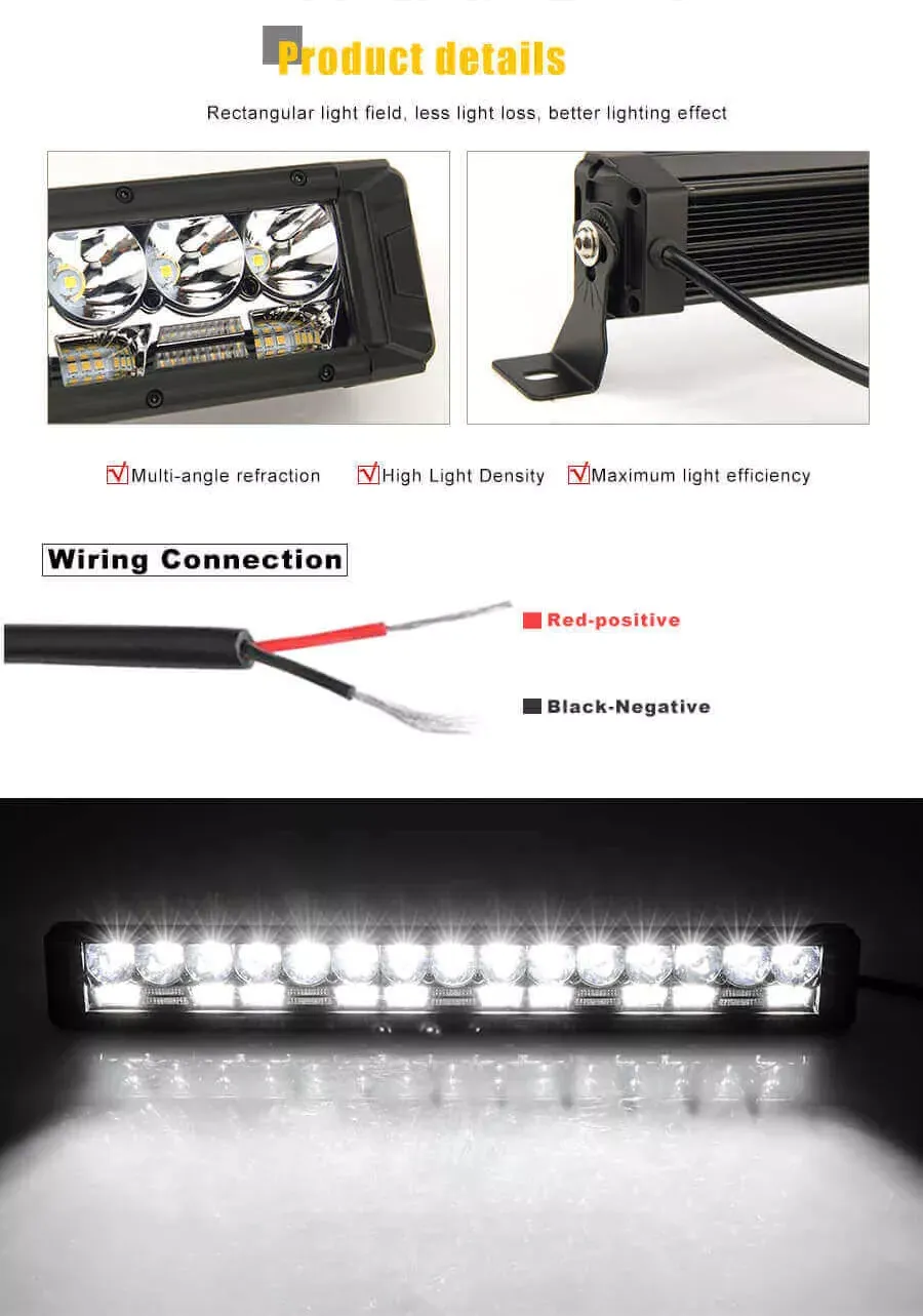 Flood and Spot Beam with DRL Light Bars