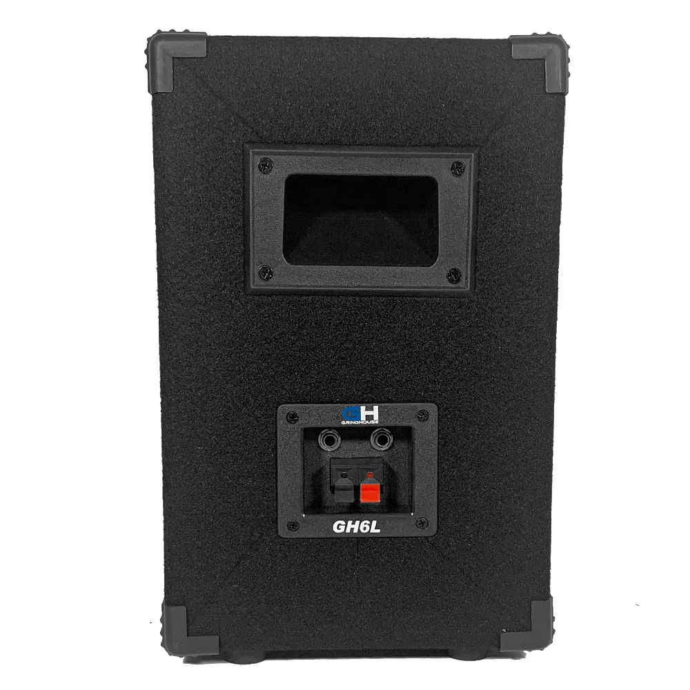 GH6L - Pair of Passive 6 Inch 2-Way PA/DJ Loudspeaker Cabinets - 400 Watt each Full Range PA/DJ Band Live Sound Speaker