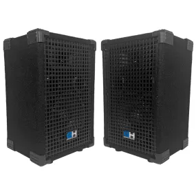 GH6L - Pair of Passive 6 Inch 2-Way PA/DJ Loudspeaker Cabinets - 400 Watt each Full Range PA/DJ Band Live Sound Speaker