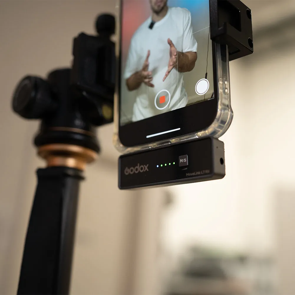 Godox MoveLink LT1 Compact Digital Wireless Microphone System for Smartphones & Tablets with Lightning (2.4 GHz)