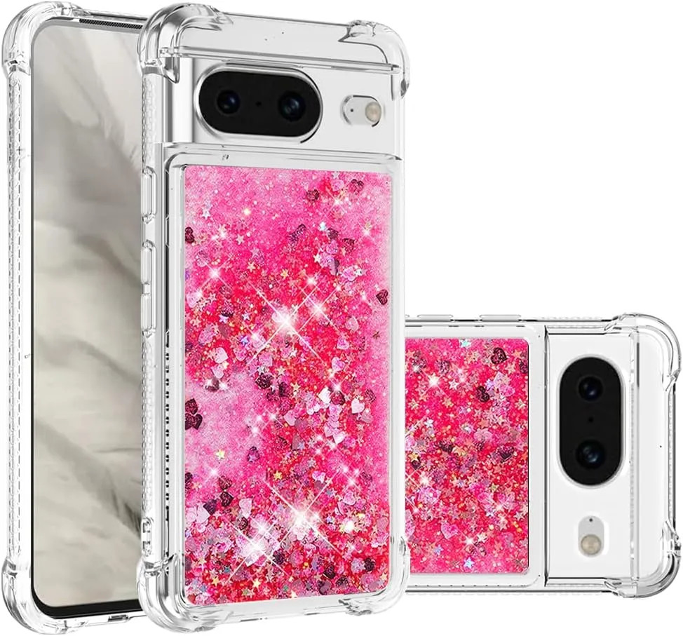 Google Pixel 8 Pro Case Glitter Liquid Cute Clear Phone Case