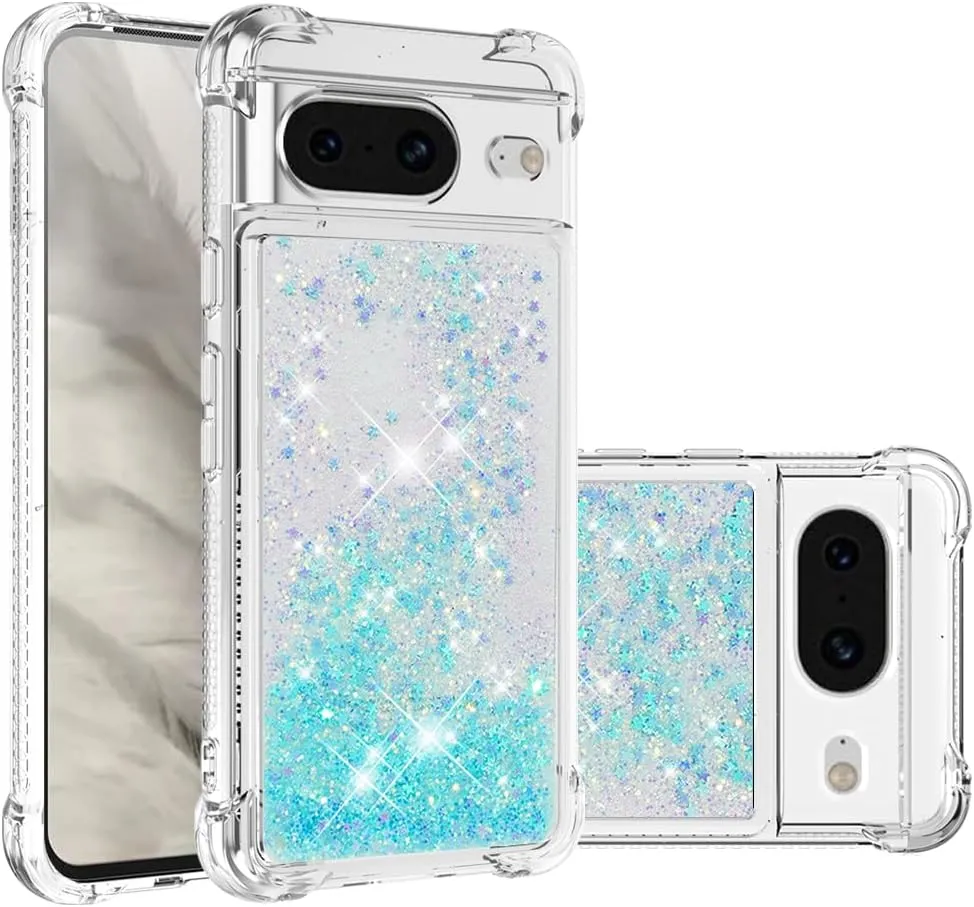 Google Pixel 8 Pro Case Glitter Liquid Cute Clear Phone Case