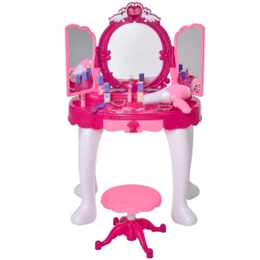 HOMCOM Kids  Vanity Table Set -  Purple & Red