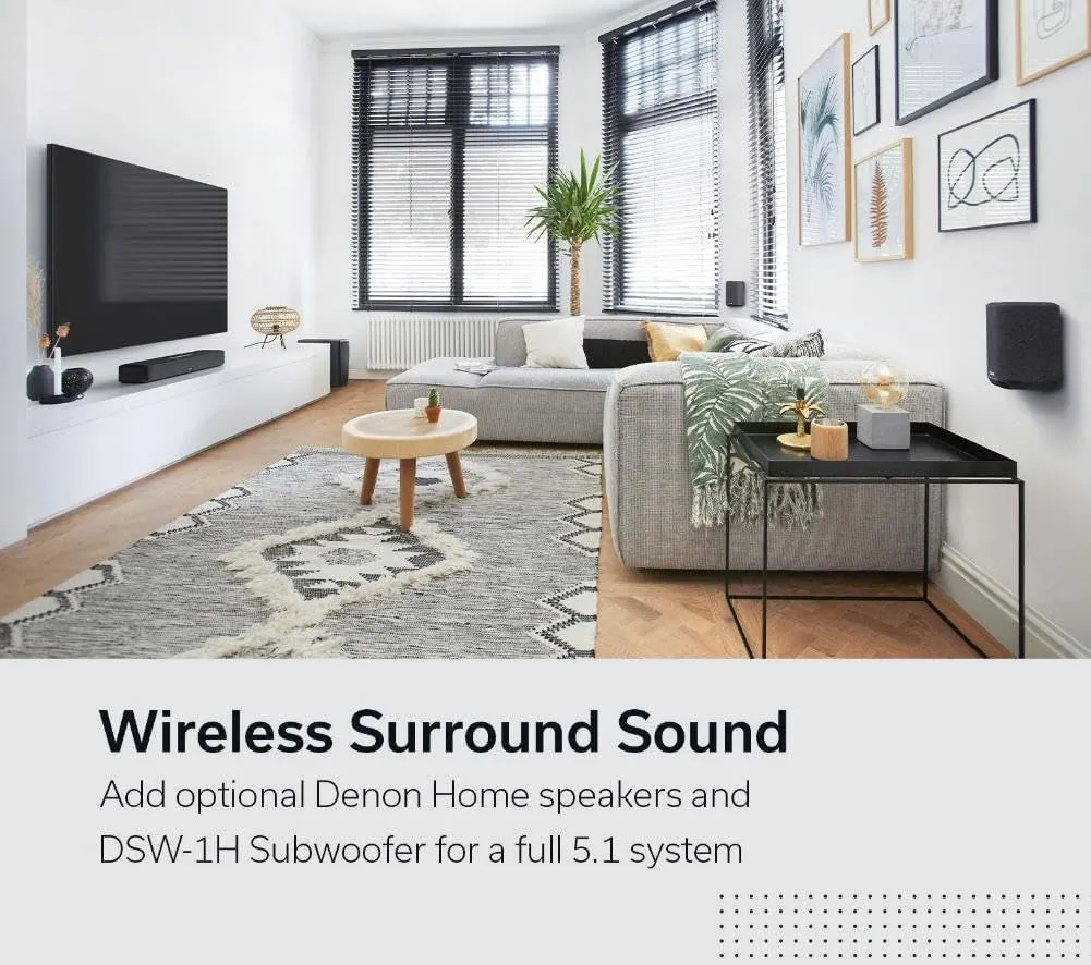 Home 550 Wireless Smart Soundbar for TV with Dolby Atmos 3D Audio, Wi-Fi & Bluetooth, Built-In HEOS, Alexa
