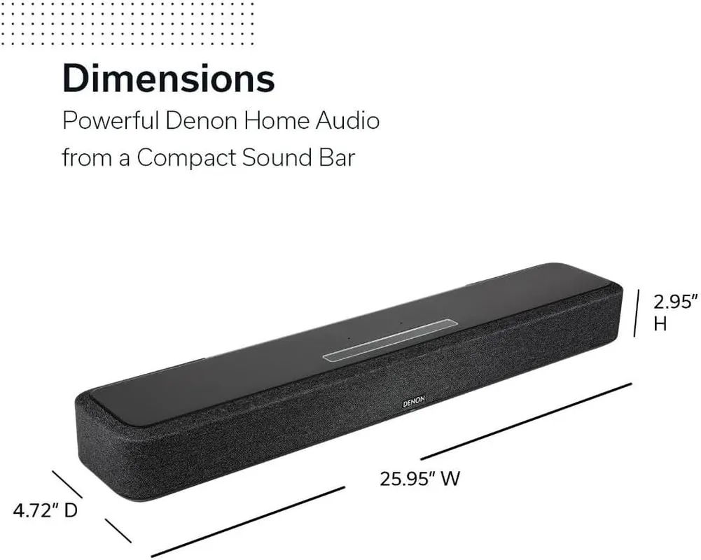 Home 550 Wireless Smart Soundbar for TV with Dolby Atmos 3D Audio, Wi-Fi & Bluetooth, Built-In HEOS, Alexa
