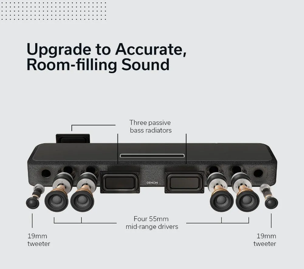 Home 550 Wireless Smart Soundbar for TV with Dolby Atmos 3D Audio, Wi-Fi & Bluetooth, Built-In HEOS, Alexa
