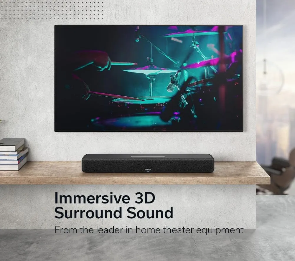 Home 550 Wireless Smart Soundbar for TV with Dolby Atmos 3D Audio, Wi-Fi & Bluetooth, Built-In HEOS, Alexa