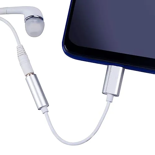 JGD PRODUCTS Compatible with OnePlus Devices Type C to 3.5 mm Jack Audio Connector Converter, Noise Cancelling Headphones Jack Converter Audio Adapter (Multi Colour)