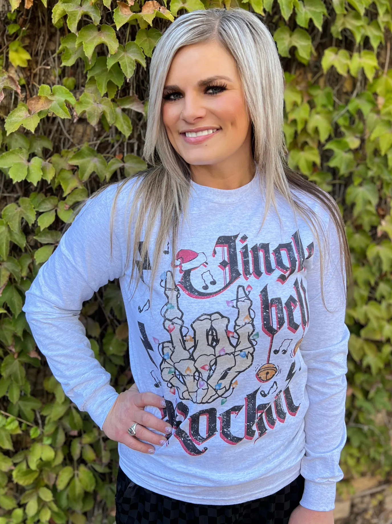 Jingle Bell Christmas Long Sleeve Tee*