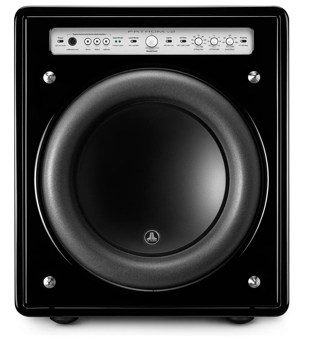 JL Audio Fathom F112V2 12 Inch Powered Subwoofer Black Gloss