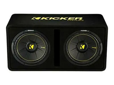 Kicker 44DCWC102 Dual CompC 10-inch Subwoofers in Vented Enclosure, 2-Ohm, 600W