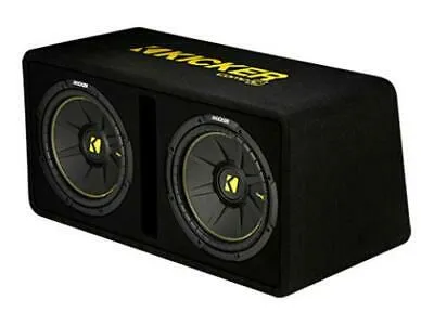 Kicker 44DCWC102 Dual CompC 10-inch Subwoofers in Vented Enclosure, 2-Ohm, 600W