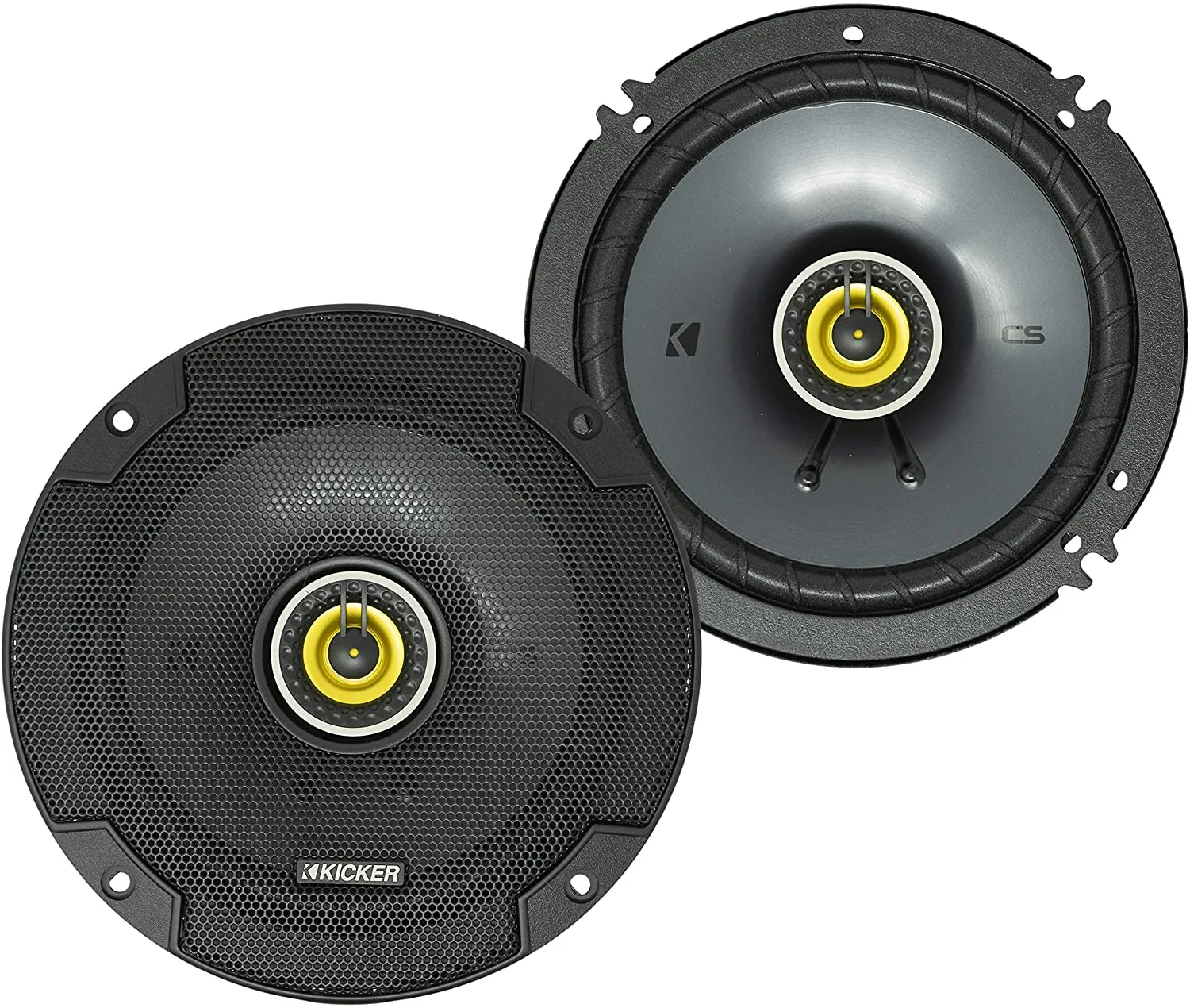 Kicker 6.5" 2-Way Coaxial Speakers 300 Watts Max 4 Ohm CS Series 46CSC654 Pair