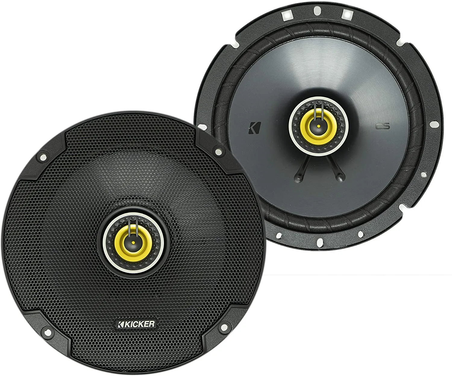 Kicker 6.75" 2 Way Coaxial Speakers 4 Ohm 300 Watts Max CS Series 46CSC674 Pair