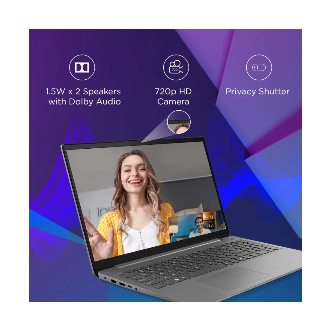 Lenovo IdeaPad 3 (Intel/ Core i3/ 12th gen/ 8GB/ 512GB SSD/ Win 11/ Arctic Grey) Laptop