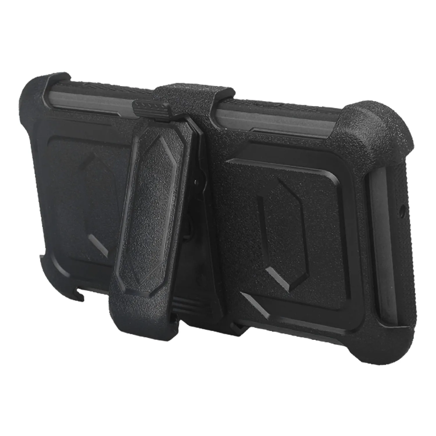 LG Escape Plus Case, Arena 2, K30 2019, Triple Protection 3-1 w/ Built in Screen Protector Heavy Duty Holster Shell Combo Case - Black