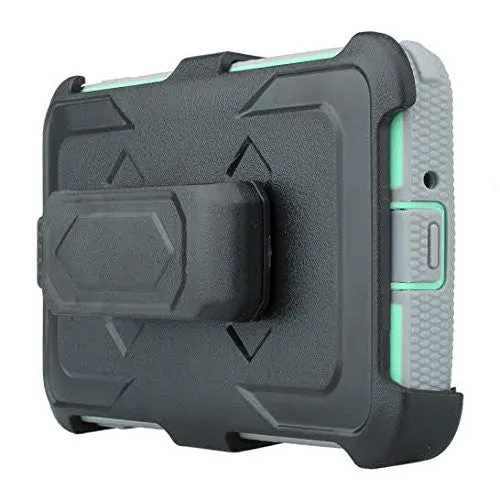 LG K10 Case | LG Premier LTE, Triple Protection 3-1 [Built in Screen Protector] Heavy Duty Holster Shell Combo Case for LG K10 - Teal