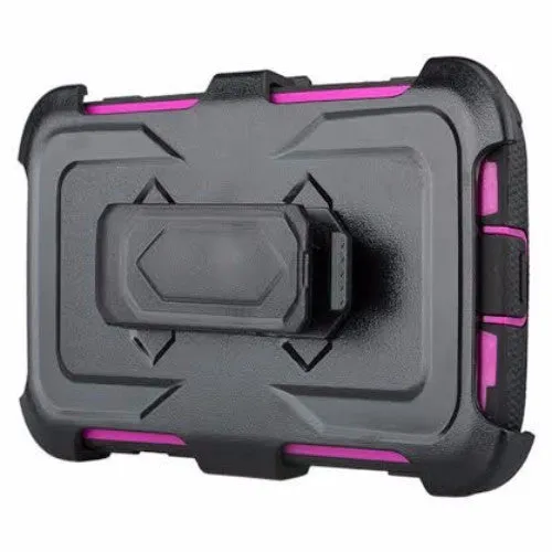 Moto G4 (4th Gen) Case | Moto G4 Plus Case, [Shock/Impact Resistant] Heavy Duty Holster Shell Combo Case Cover for Moto G4/G4 Plus - Hot Pink