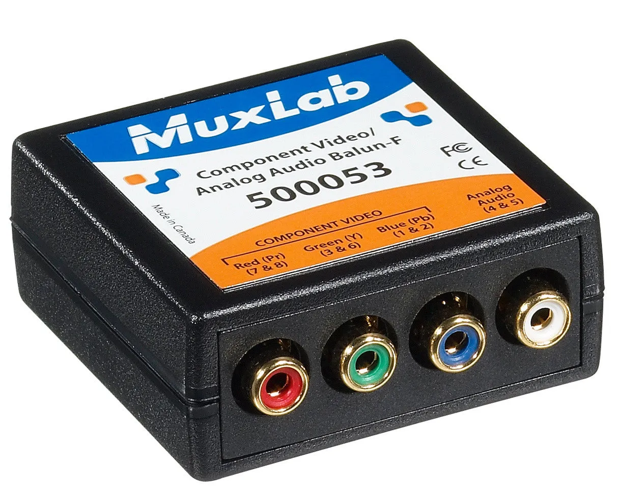 MuxLab 500052 VideoEase Component Video/Analog Audio Balun Male