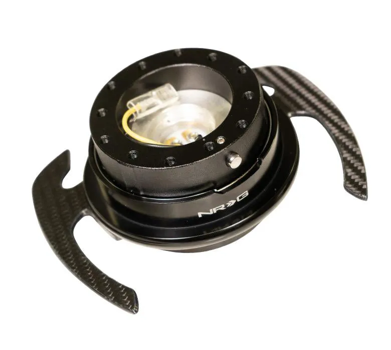 NRG Quick Release 4.0 (Black / Carbon Fiber) w/ Handles
