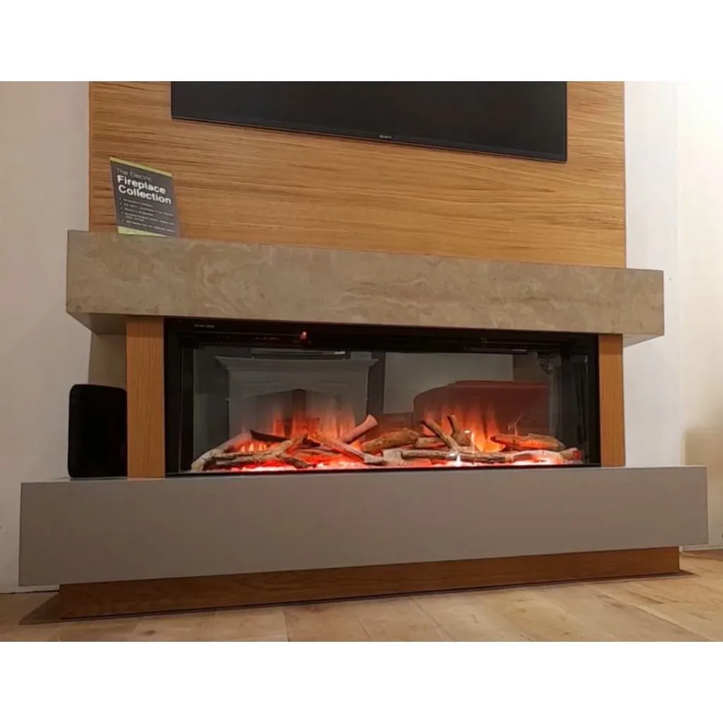 OER Tivoli Media Wall with Electric Fireplace - 1000MM Fire
