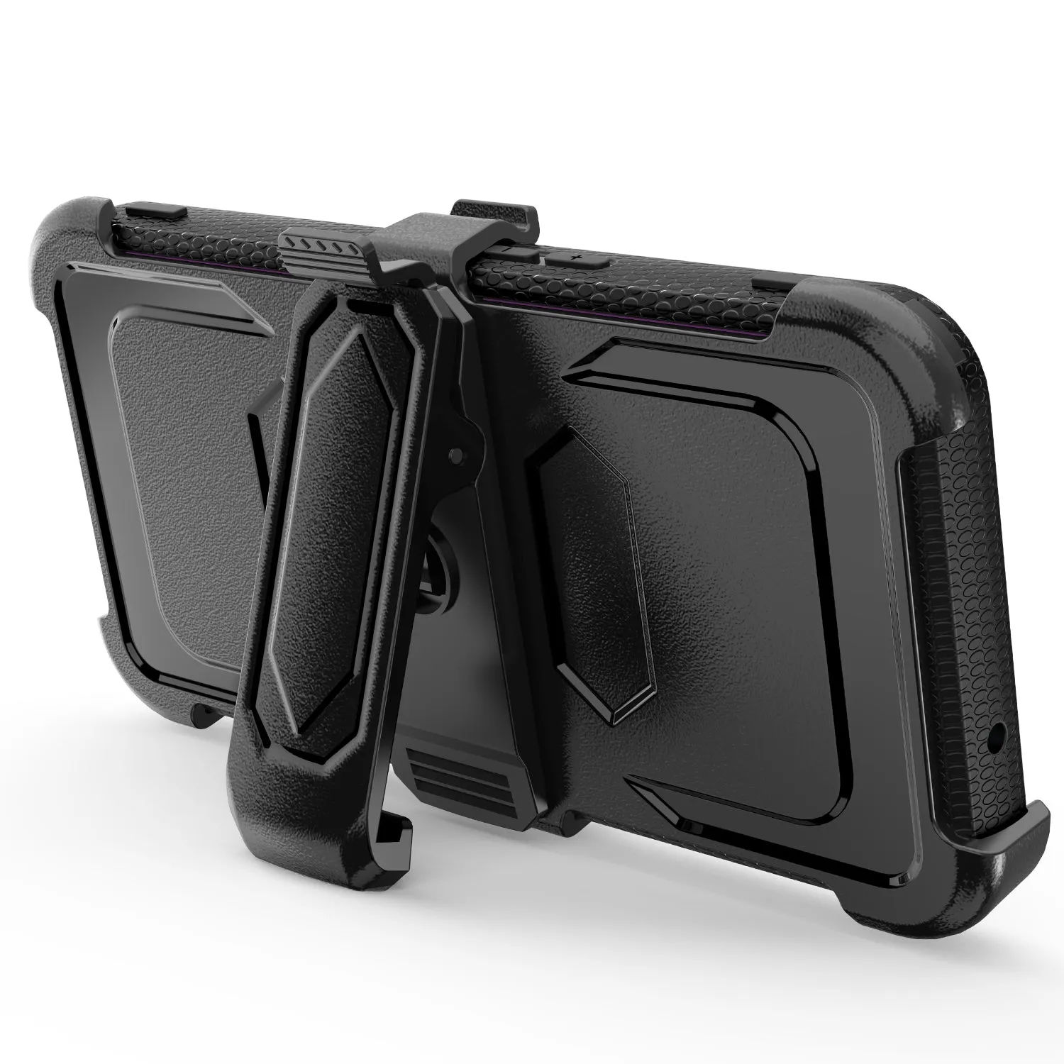 OnePlus Nord N200 5G Case, Nord N200 5G Case, Triple Protection 3-1 w/ Built in Screen Protector Heavy Duty Holster Shell Combo Clip Cover - Purple