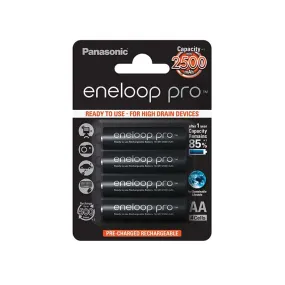 Panasonic Eneloop Pro AA 2500mAh Batteries - Pack of 4