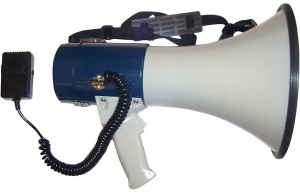 Piezo Dynamic Megaphone w/ Detachable Mic, Siren & Whistle - 1760 Yard Range
