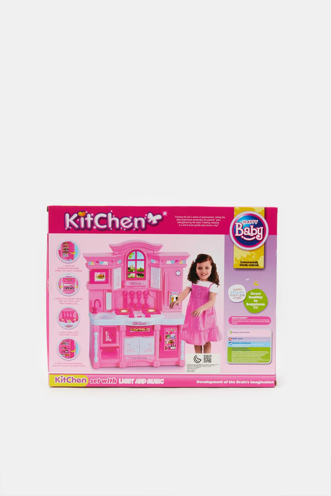 Pink Kitchen Set With Lights And Music