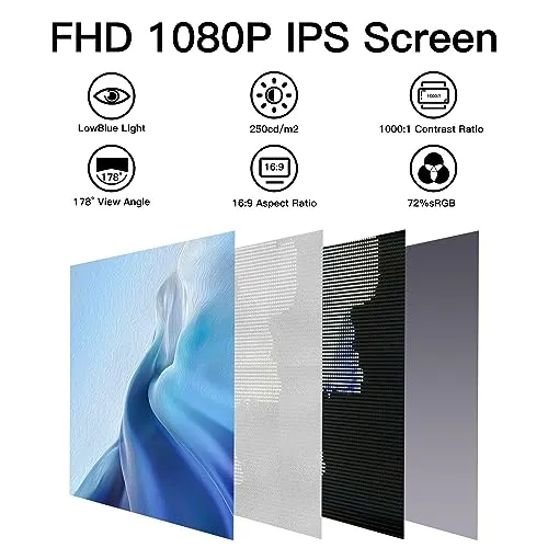 Portable Monitor 15.6 Inch with 60HZ FHD 1080P Display,USB-C and HDMI Inputs, Ultra-Slim IPS Panel with HDR and Premium Smart Cover & Speakers-Compatible with Laptop,PC,Phone,PS5,Switch