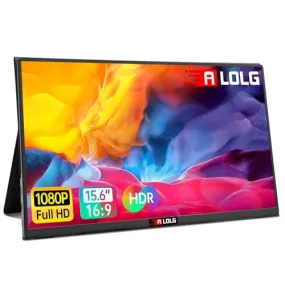 Portable Monitor 15.6 Inch with 60HZ FHD 1080P Display,USB-C and HDMI Inputs, Ultra-Slim IPS Panel with HDR and Premium Smart Cover & Speakers-Compatible with Laptop,PC,Phone,PS5,Switch
