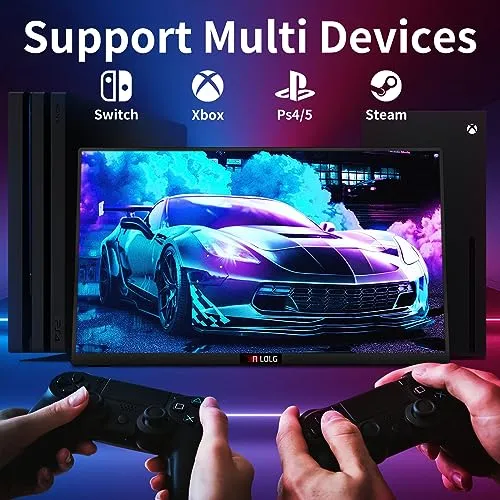 Portable Monitor 15.6 Inch with 60HZ FHD 1080P Display,USB-C and HDMI Inputs, Ultra-Slim IPS Panel with HDR and Premium Smart Cover & Speakers-Compatible with Laptop,PC,Phone,PS5,Switch