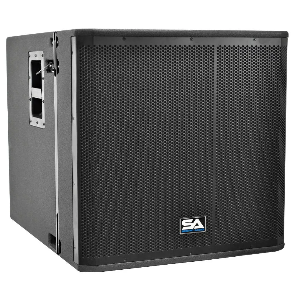 Powered 18 Inch Line Array Subwoofer, Powered 12 Inch Line Array Speaker and Mounting Pole