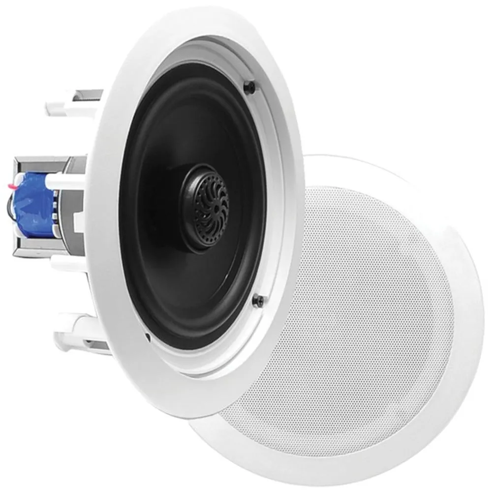 Pyle Home PDIC60T PDIC In-Wall/In-Ceiling 2-Way Flush-Mount Speakers with 70-Volt Transformers