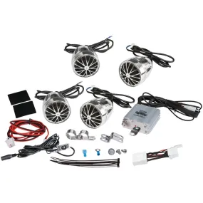 PYLE PLMCA70 800-Watt Mounted Motorcycle/ATV/Snowmobile Amp with Dual-Handlebar Weatherproof Speakers